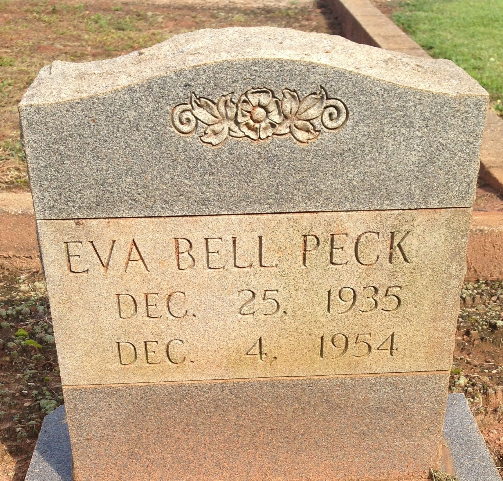 Eva Bell Peck gravesite