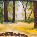 Woods - Watercolor by Fred Halkett