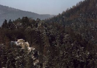Muszyna, Poland with castle ruins