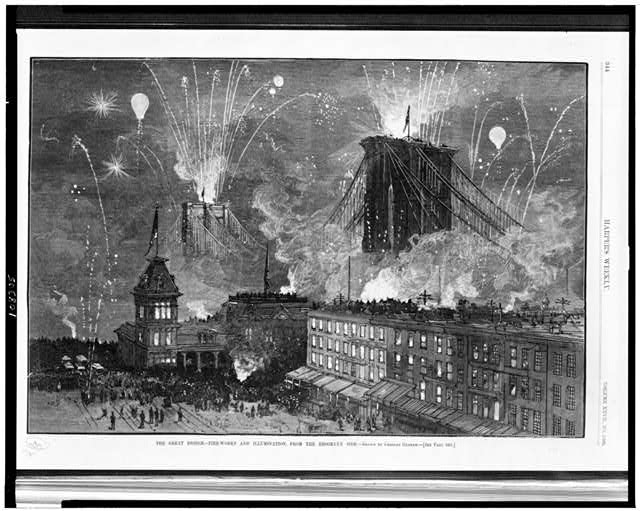 The Great bridge - Fire-works and illumination, from the...