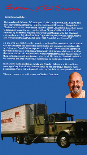 Rick Dhaliwal memorial page, Michael Bruce Alsbury family records 