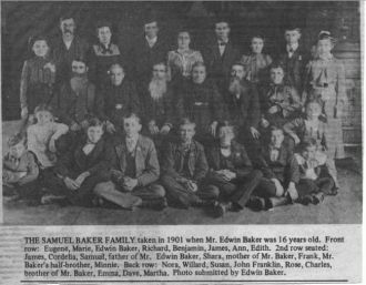 Samuel Baker Family 1901 Logan County, IL