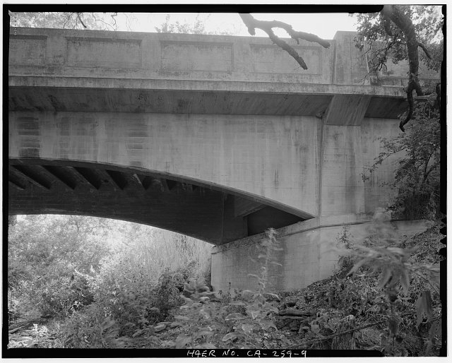 9. View of arch rib system, looking south. - Zaca Creek...