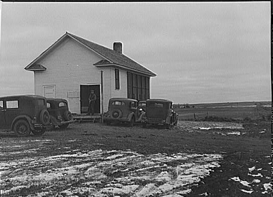 Voting at Schoolhouse, 1940