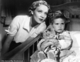 Dickie Moore and Marlene Dietrich