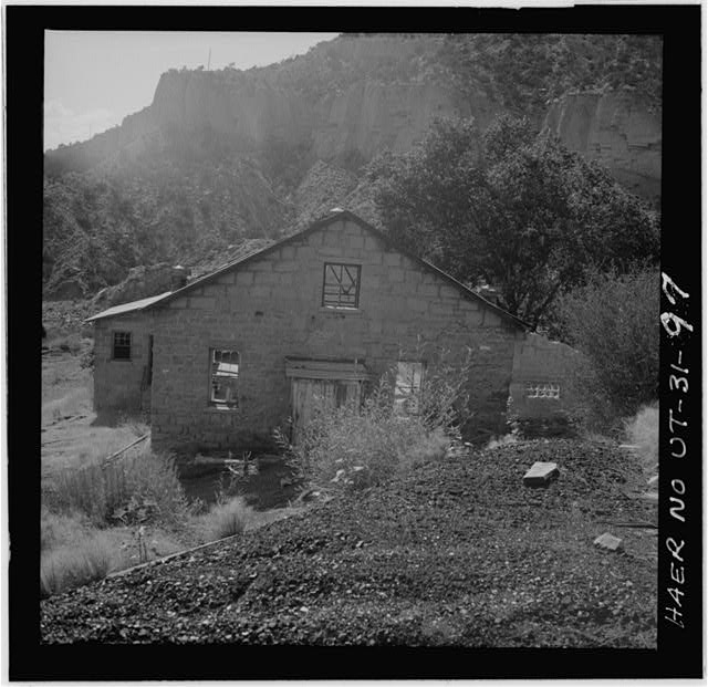 97. EAST ELEVATION OF BATHHOUSE, LOOKING WEST -...