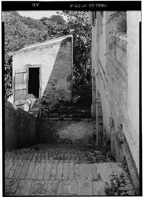 4. REAR STAIRS, LOOKING DOWN IN NORTHWEST DIRECTION -...