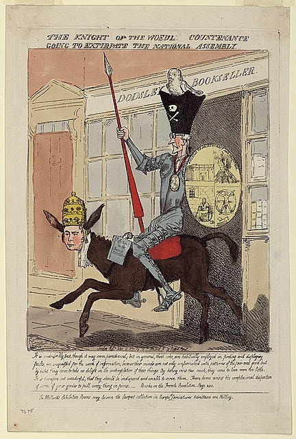 The knight of the woeful countenance going to extirpate...