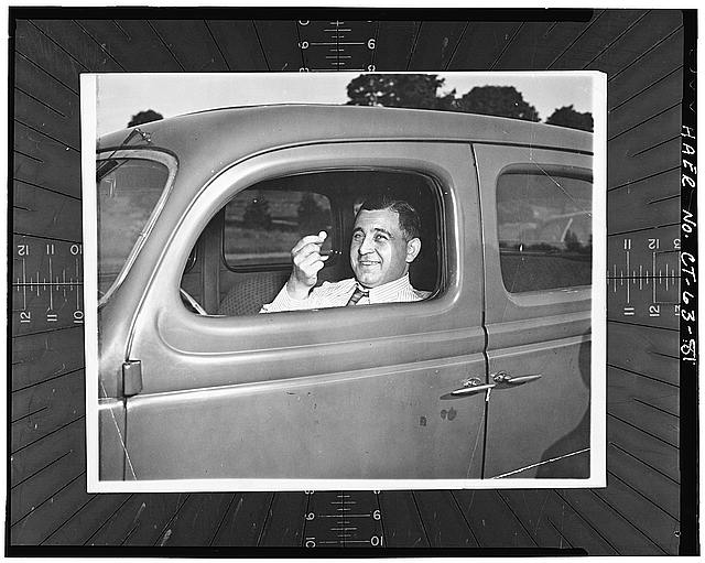 81. HISTORIC PHOTOGRAPH, MERRITT PARKWAY, FIRST TOLL...