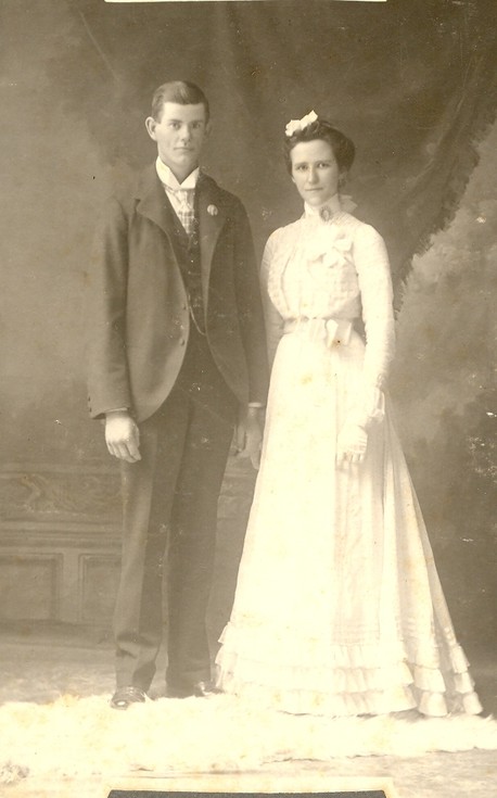 Clark Eucurtis Wolfcale & Cora Ellen Taylor wedding 1901