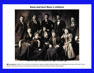 Gunvor Naas with her Parents and Siblings