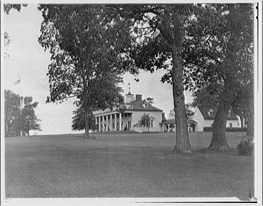 Mount Vernon. Front and right side of Mount Vernon with...
