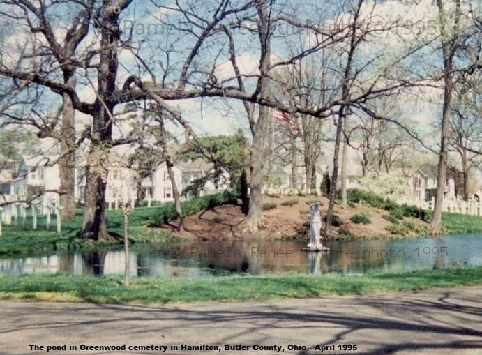Greenwood Cemetery pond in Hamilton, Ohio, 1995