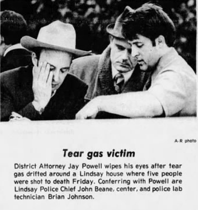 Tear gas victim