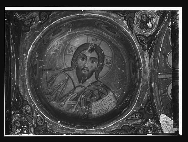 [Painting of Christ in Karanlik Kilise, Goreme,...