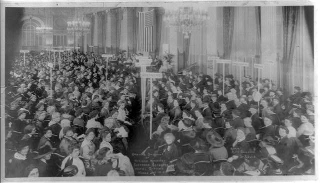 Opening session of National American Suffrage Congress,...