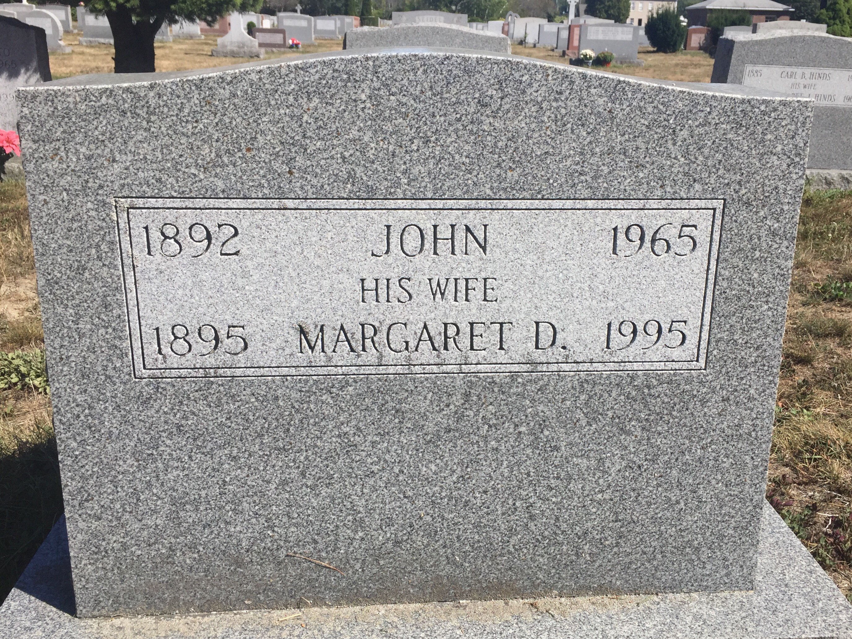 Margaret D Brogan-McDonald--gravestone back