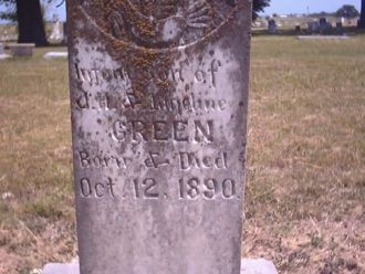 Infant Green son #2 Headstone