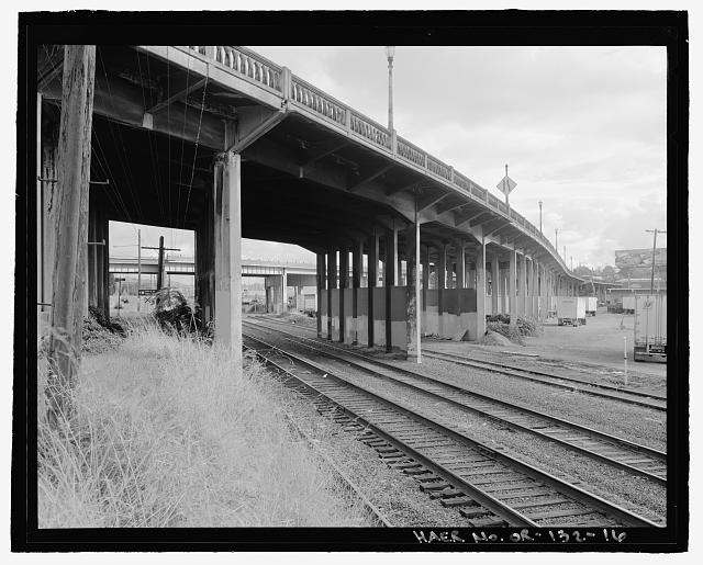 Substructure view of the viaduct, view looking east from...