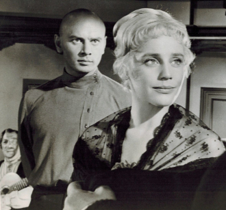 Yul Brynner and Maria Schell