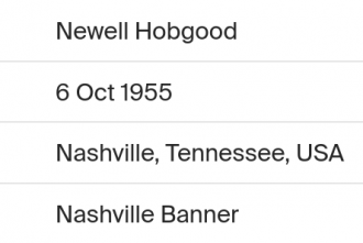 Newell Elizabeth (Hobgood) Martin