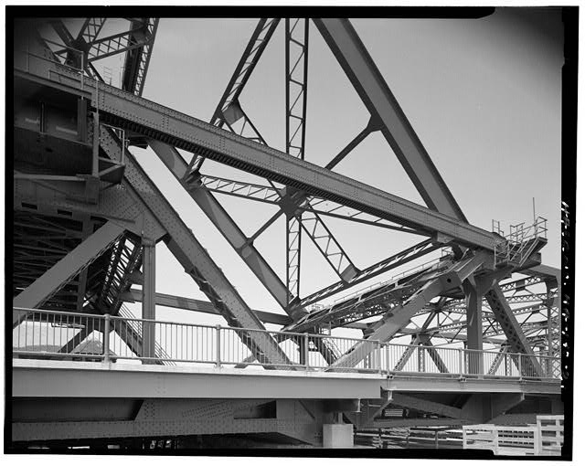 21. View of east side of north section of bascule span...