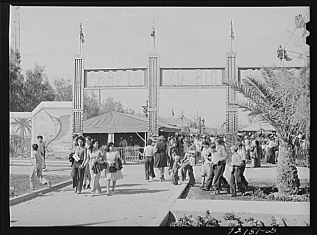 Entrance to the midway at the Imperial County Fair,...