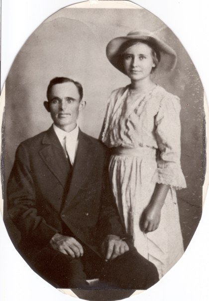 Wedding Photo of Archie O. Tucker and Ethel Sara Ann Stogsdale