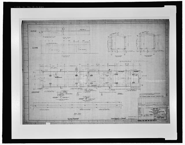 124. Back side technical facilities passageways between...