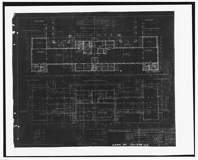 6. BASEMENT AND FIRST FLOOR PLANS, DRAWING NO. 99961 -...