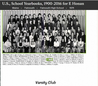 Ellen Maureen Honan-Curry--U.S., School Yearbooks, 1900-2016(1974) Varsity Club