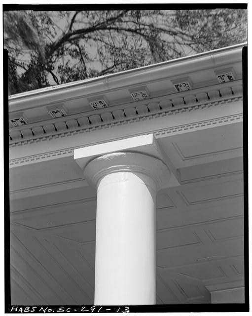 13. FRONT PORTICO ELEMENTS: COLUMN CAPITAL AND...