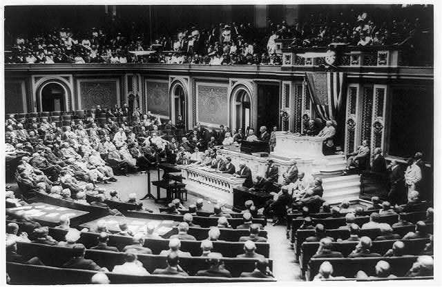 [Congress in session in U.S. Capitol]
