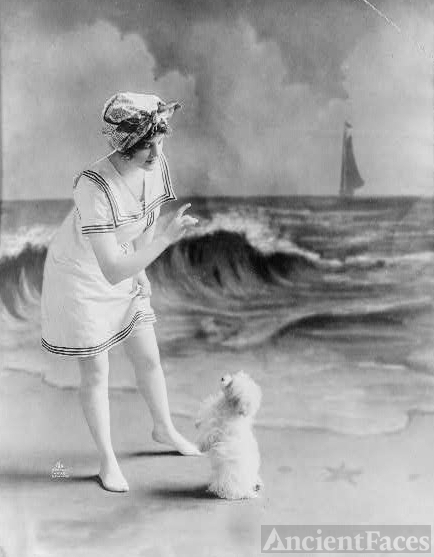 Young woman in bathing suit