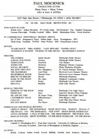 Paul's Resume.