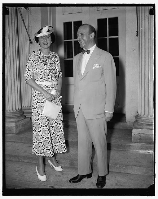 Wife of retiring French Ambassador at White House....