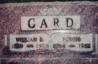 Perlie and William E. Card Headstone