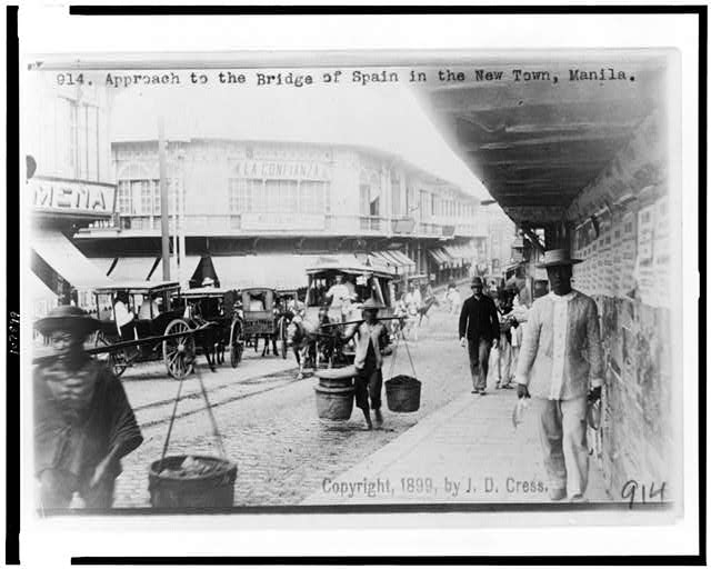 Approach to the Bridge of Spain in the New Town, Manila