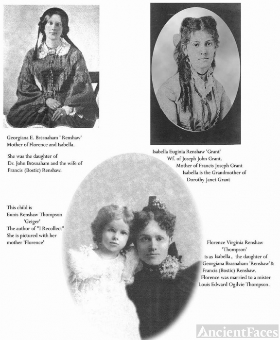 Ancestry Renshaw Isabella E Renshaw (born 1858) - Biography and Family Tree | 2 Memories ...
