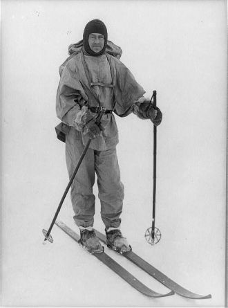 Captain Robert F. Scott on skis / H.G.P.