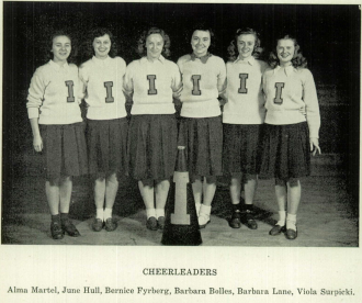 1945 Ipswich High School Cheerleaders