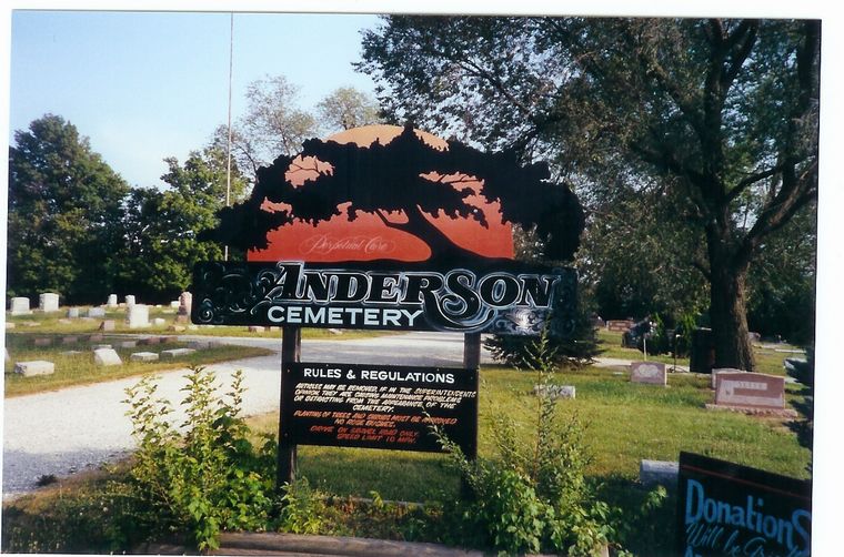 ANDERSON CEMETERY SIGN