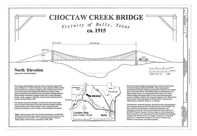 HAER TX,91-BELL.V,1- (sheet 1 of 3) - Choctaw Creek...
