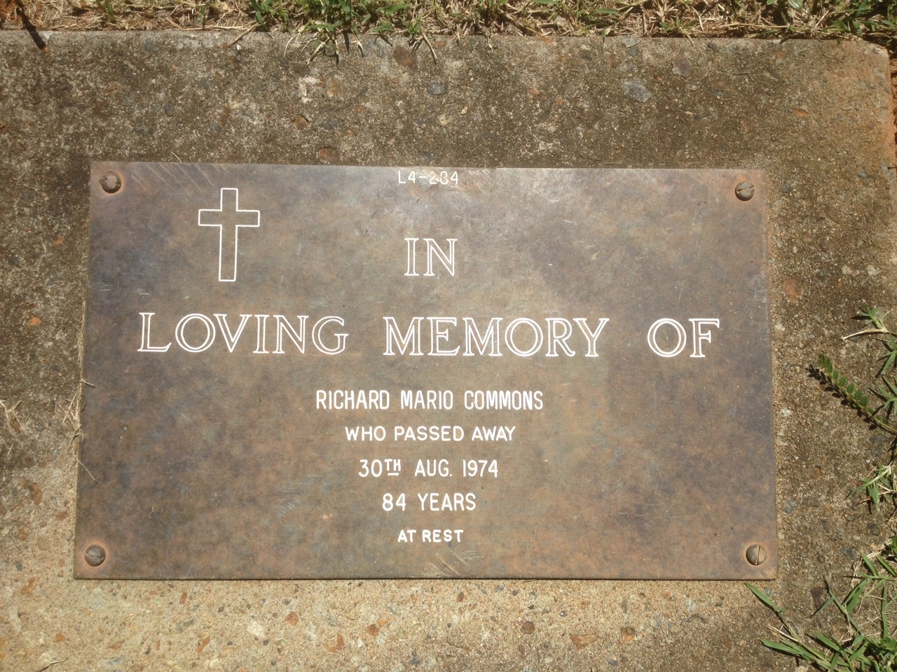 Richard Mario Commons Gravesite