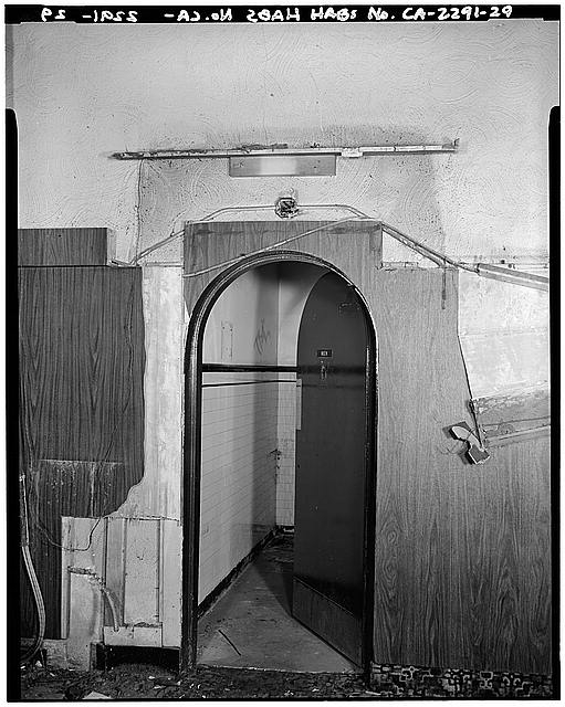 29. March. RESTROOM DOOR OFF OF FOYER - Whittier Theatre,...