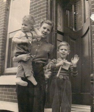 Eleanor M, Robert, and Raymond Snock, 1953