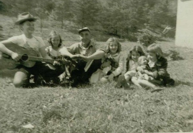 Charles Clites with his children
