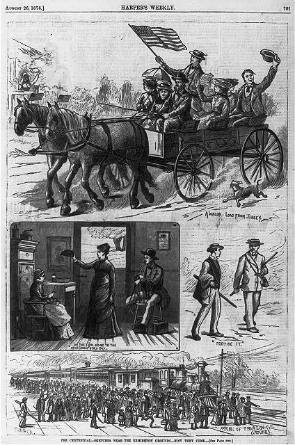 The Centennial [4 scenes]: 1. A wagon load from Jersey...