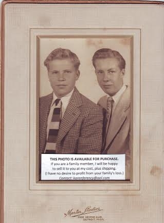 Unknown young men, c 1945