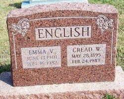 Emma and Cread English gravesite